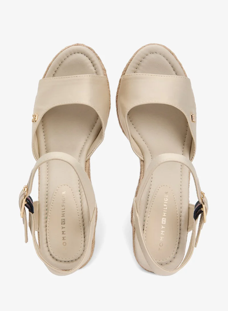 TOMMY HILFIGER  Satin Monogram Wedge Espadrilles for Women | Best Price UAE